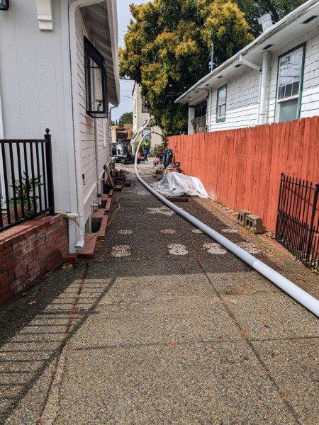 Trenchless pipe lining project