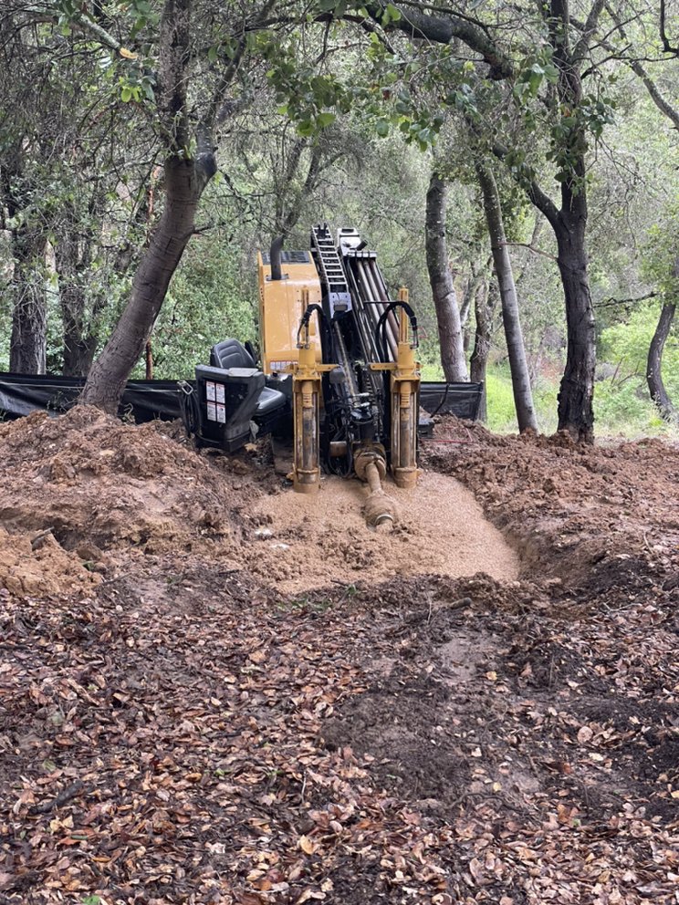 Water main replacement crew at work