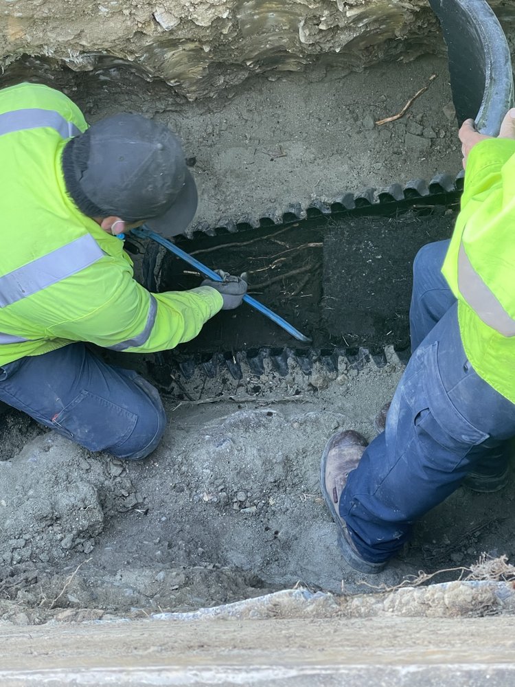 Completed underground utility project