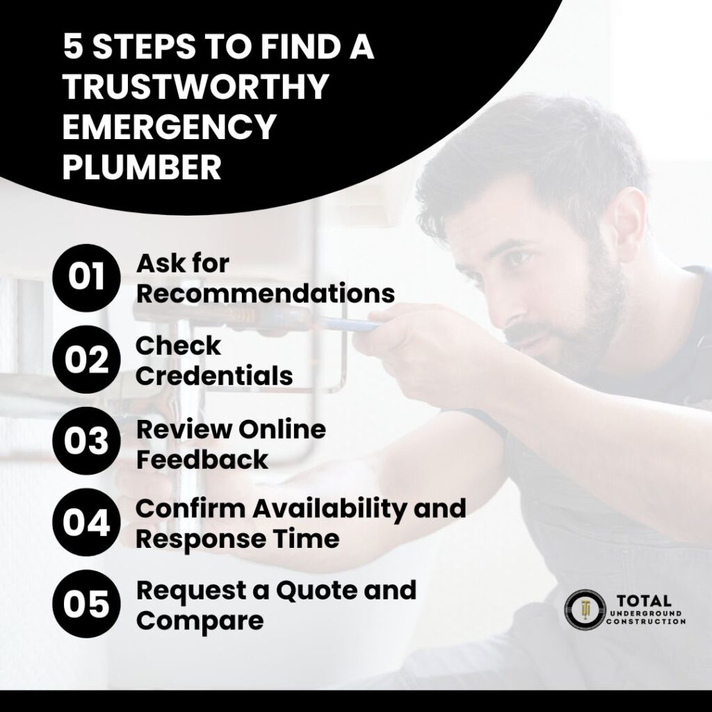 5 Steps to Find a Trustworthy Emergency Plumber